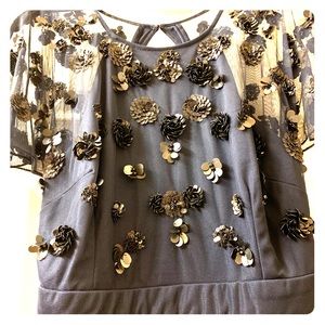 Gianni Bini Navy Blue Sequined Cocktail Dress